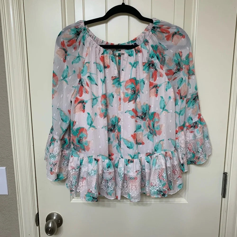 Kaari Blue Floral Blouse